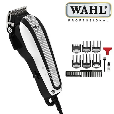 Wahl Professional Corded Icon Hair Clipper With Taper Lever White & Chrome • £65.99