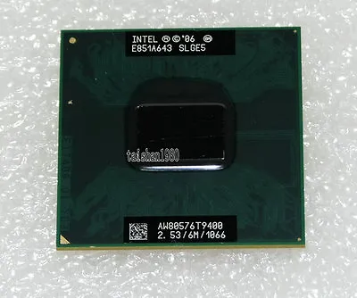 Intel Core 2 Duo T9400 2.53 GHz Dual-Core 6M/1066 Processor SLGE5 Mobile Laptop* • £11.99