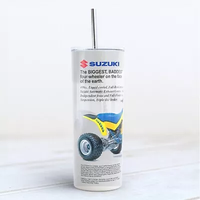 Suzuki LT500R QuadRacer Quadzilla Brochure 20oz Stainless Tumbler - ATV ATC • $22.95