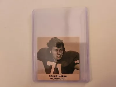 Dennis Harrah University Of Miami 1974 College Football CO Panel • $16