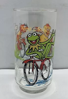 McDonalds Vintage 1981 The Great Muppet Caper Kermit Bicycle Ride Glass Henson • $11.70