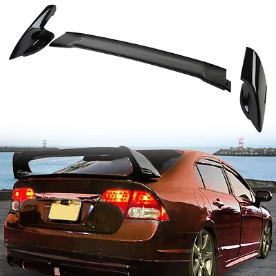 Mugen Style RR Wing Spoiler Glossy Black Painted For 06-11 Honda Civic 2Dr Coupe • $84.89