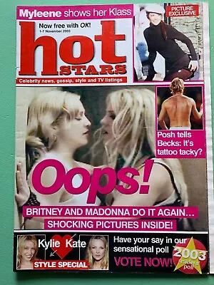 HOT STARS Mag 1-Nov-2003 MADONNA BRITNEY SPEARS Rachel Hunter Myleene Klass (UK) • £12.99