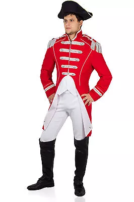 Fancy Dress Costume Uniform Carnival Theatre Soldier Napoleon Jacket Frock Red • £69