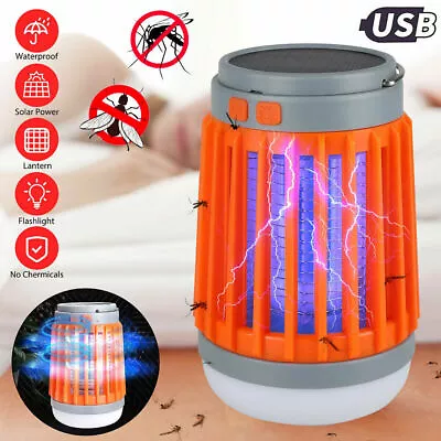 Solar USB Mosquito Killer Light Repeller Electronic Fly Zapper Trap Pest Lamp US • $16.99