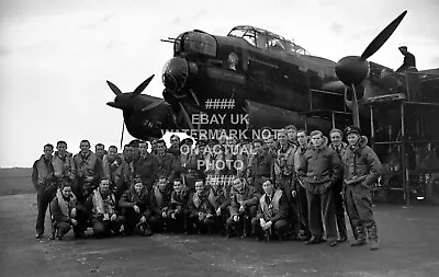 £3.99 • Buy 1942 Lancaster Bombers Crew Photo World War Two 2 Ww2 Aviation Raf Aircraft