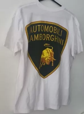 SS20 Supreme Automobili Lamborghini Tee Size M Medium White T-shirt Bull • £135