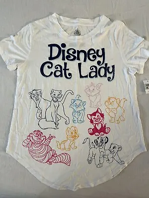 NEW Disney Parks Disney Cat Lady Tee Shirt Women's XS NWT Simba Aristocats Marie • $24.99