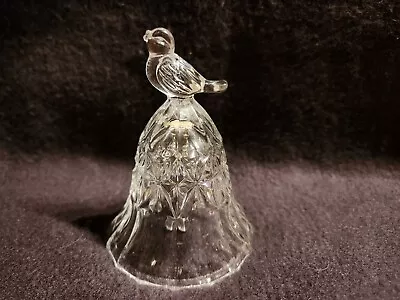 Vintage Hofbauer Byrdes Bird Crystal Bell - Clear Pressed Glass • $0.99