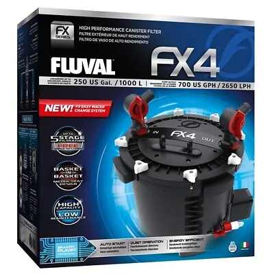 Fluval FX4 External Canister Filter - Filtration Media Fish Tank Aquarium Marine • £247.99