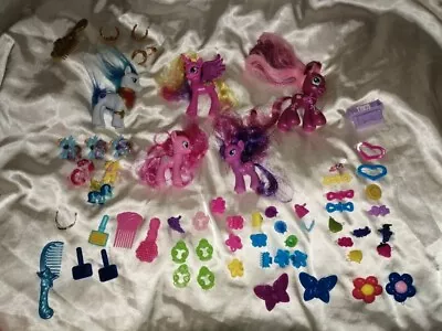 My Little Pony Job Lot Bundle Kinder Mini & Accessories 11 Ponies 52 Accessories • £30