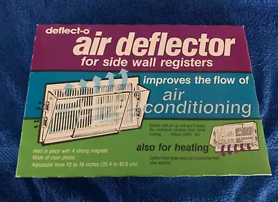 New Deflect-o Air Deflector For Wall Register/AC Vent Adjust. 10 -16  Magnetic • $15