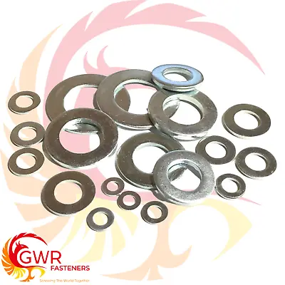 M7 / 7mm THICK FLAT WASHERS FORM A BRIGHT ZINC PLATED STEEL FOR METRIC BOLTS GWR • £3.09