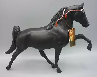 BREYER HIGH FLYER TENNESSEE WALKER Matte Black Traditional With Braid VINTAGE • $23