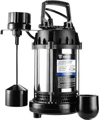 DEKOPRO 3/4HP 4600GPH Sump Pump Submersible Cast Iron And Stainless Steel NEW • $153