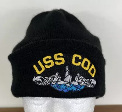 USS Cape Cod Submarine Winter Hat Cap Beanie U.S. Navy Black Graffiti Brand USA • $14