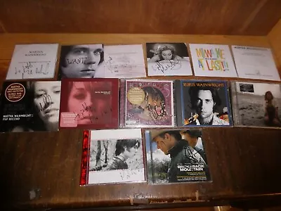 Rufus & Martha Wainwright - 14 CDs Mostly Signed Including Rare Promos • £20