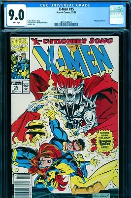 X-Men #15 CGC GRADED 9.0 - NEWSSTAND COPY - A. Kubert/Pennington Cover/art • $29.50