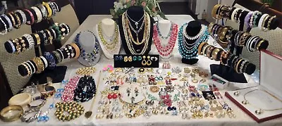 Vintage To Modern Huge Jewelry Lot 216 Pcs 11.5+ Lb Colorful Many Signed Lot #1 • $22.50