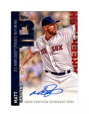 2015 Topps Career High Auto Matt Barnes #CHA-MBR Rookie Auto RC Boston Red Sox • $5.99