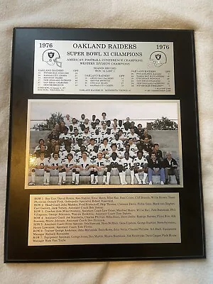 Vintage Oakland Raiders 1976 Super Bowl XI  Plaque NFL Football • $100