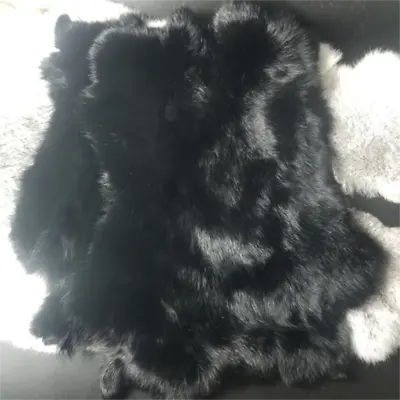 30pcs Real Rabbit Skin Pelt Fur Hide Leather Tanned Craft Skin DIY Pet Toy Black • $132.99
