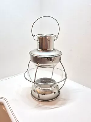 Hanging Glass & Metal  Captains Ship Design Tea Light Lantern Candle Holder. • £18.32