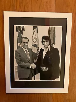 A Beautiful Framed  Elvis Presley And President Nixon 1970 • $45