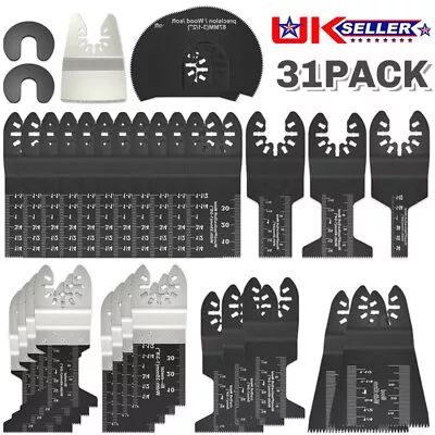 31PCS Oscillating Multi Tool Blade Saw Blades Wood Metal Cutter For Dewalt Fein • £21.99