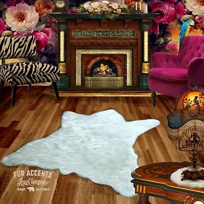 $299.95 • Buy White Bear Skin Rug - Faux Fur - Polar Bear - Sheepskin - Shag - FUR ACCENTS 