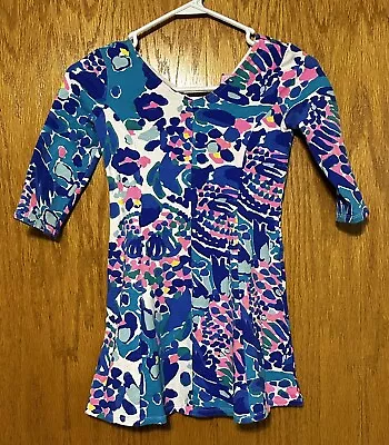 Lilly Pulitzer Girls Hit The Spot Colorful Resort V Neck Dress Size Large 8-10 • $22