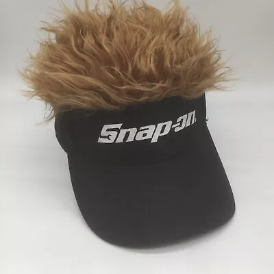 Snap-On Tools Hat Black Visor With Spiky Hair Wig Funny Costume • $34.99