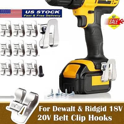 10 Pack Belt Clip Hook For Dewalt 20V Drill Driver N268241 N169778 N086039 Tools • $11.06