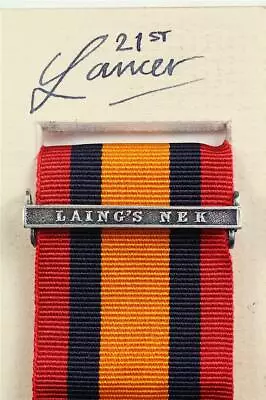 Qsa Queens South Africa Medal Ribbon Bar Clasp Laing's Nek Boer War Campaign • £12