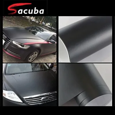 1.5M X 1M Matt Matte Satin Black Chrome Car Vinyl Wrap Air Release Decal Sticker • $35