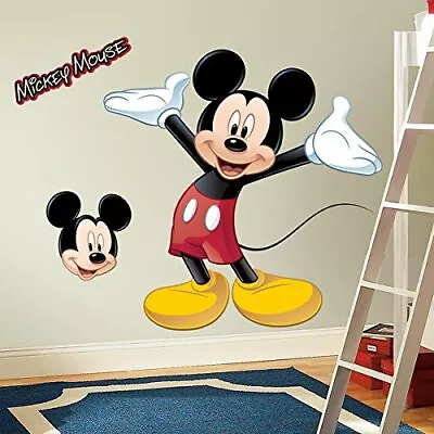 Mickey Mouse Grande Disney Calcomanias Para Pared De Cuarto De Bebe Bebes Niños • $26.56