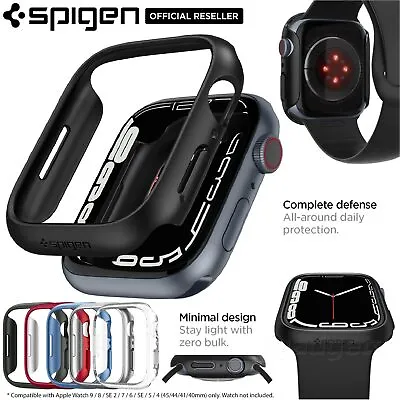 $19.99 • Buy For Apple Watch Series 9 8 7 6 SE 5 4 40 41 44 45mm Case SPIGEN Thin Fit Cover