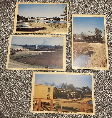 🚂 4Vintage Postcards - Edaville MA Railroad Station & Plantation Etc. • $3