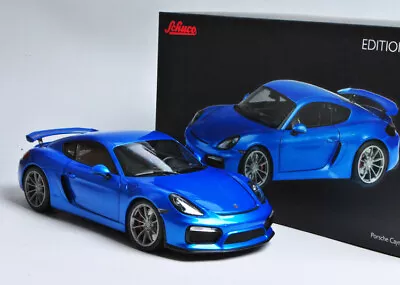 1/18 Schuco Scale Porsche Cayman GT4 Blue Diecast Car Model Toy Collection  • $159.88