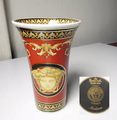 VERSACE Rosenthal MEDUSA RED 4  Vase Mint • $119.95