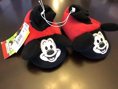 Mickey Mouse Kids Toddler Slippers Size 5-6 • £7.91