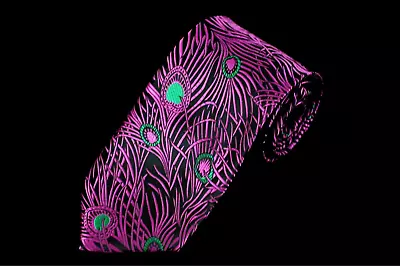 Lord R Colton Masterworks Tie - Venice Black & Magenta Silk Necktie - New • $59.99