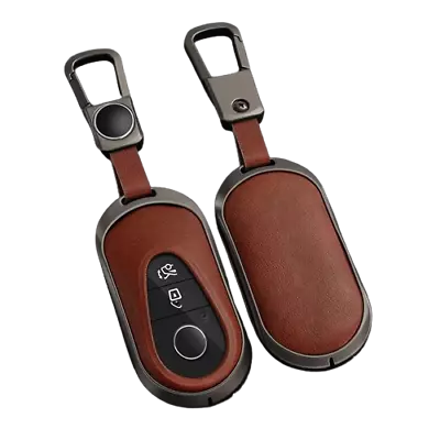 Car Key Zinc Alloy Leather Fob Case Cover For Mercedes Benz C S Class 2021-2023 • $15.65