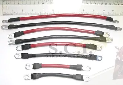 Motorcycle Atv Pwc 6 Gauge Battery Cables - Set Of Two - Also Custom Lengths • $29.99