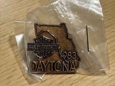 Vintage Harley Davidson 1983 Daytona Bike Week Pin New In Package -- 4094 • $10.95