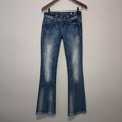 Miss Me Jeans Size 26 Boot Cut Angel Wings Pocket • $25