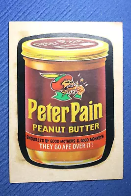 1974 Topps Series 6 - Wacky Packages -  Peter Pain Peanut Butter  - Authentic • $2