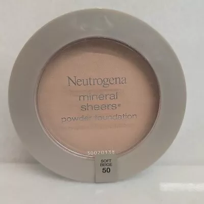 Neutrogena Mineral Sheers Powder Foundation # 50  SOFT BEIGE Free Shipping  • $13