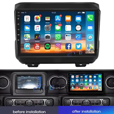 For 2018-2019 Jeep Wrangler JL Android 12 Car Stereo Radio GPS Navi Player WIFI • $102.99