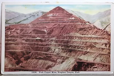 Utah UT Bingham Canyon Copper Mine Postcard Old Vintage Card View Standard Post • $0.50